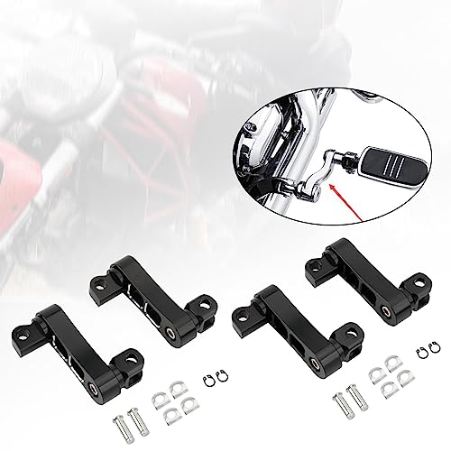 Image of Generic Motorcycle Passenger Rear Foot Peg Bracket Mount Kits Foot Peg Clamp Support Black | 1 Pair Motorcycle Passenger Footpegs with Mounting Hardware
