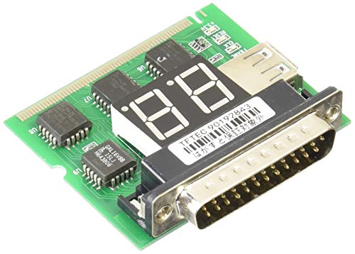 変換名人 PCIマザーボード診断カード miniPCI&パラレルポートテスト機能付 2桁表示モデル PCITEST3