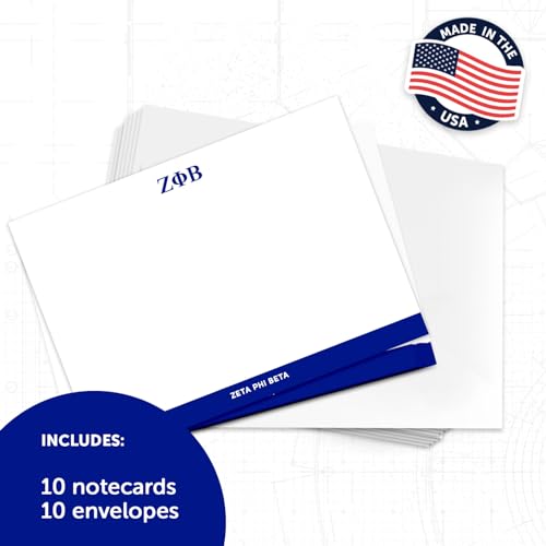 Image of Desert Cactus Zeta Phi Beta Notecards ZPB ZPhiB Divine 9 Stationery Cardstock 10 Pack Includes Envelopes Memo Party Thank You (Notecard Design D)