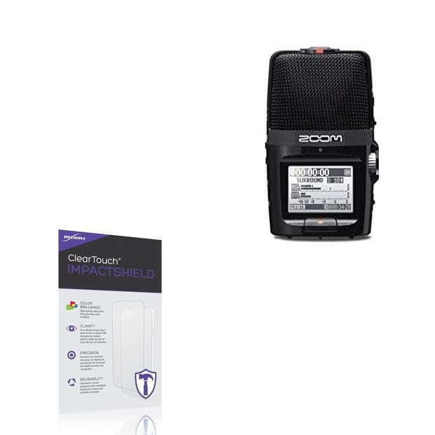 BoxWave Screen Protector Compatible With Zoom H2N - ClearTouch ImpactShield (2-Pack), Impenetrable Screen Protector Flexible Film