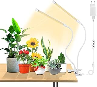 SUWITU Plant Grow Lights, 96 LED Plant Lights Full Spectrum with 3-9-12H Timer, 10 Dimming Level & 3 Lighting Modes, Adjustable Gooseneck Growing Lamps for Indoor Plants, Seedlings, Succulents