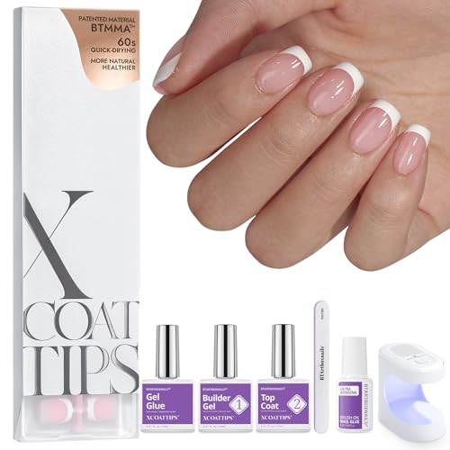 BTArtboxnails XCOATTIPS French Tips Nails - Extra Short Square Nail