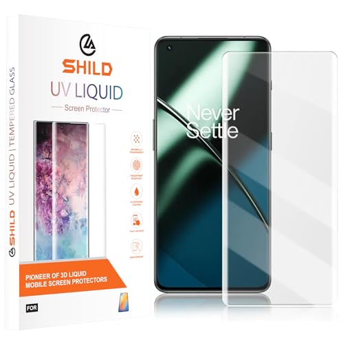 Image of SHILD HD Clear Tempered Glass Screen Protector for OnePlus 11 - 9H Hardness, Ultra Clear, Scratch Resistant, Case Friendly, Easy Installation Kit (Pack of 1)