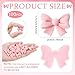 100 Pcs Pink Bowknot Cupcake Toppers Glitter Pink Bow Cake Picks Bridal Engagement Wedding Princess Cupcake Toppers for Birthday Party