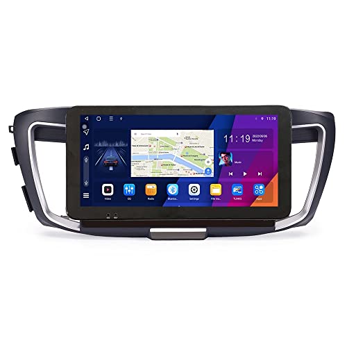 KUNFINE 10.33" QLED/IPS 1600x720 Pantalla Táctil Carplay&Android Auto Android Autoradio Coche Navegación Estéreo Multimedia Jugador GPS Radio DSP Parahonda Accord 2013-2019 Cover
