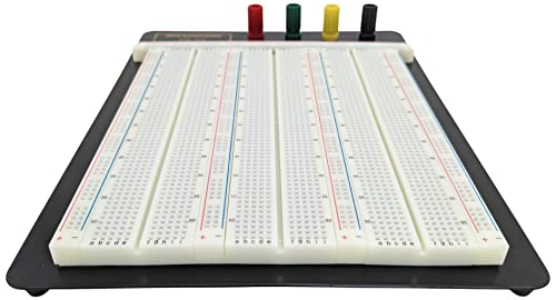 Premium Solderless Breadboard with Aluminum Backplate (2,390 Contact Points, 4 Binding Posts), 9.4\" x 7.7\" by SciencePurchase