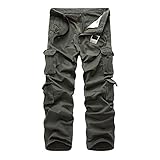 hose taschen an pumphose nähen Loose fit, mit geraden Beinverlauf-bequeme Form Unifarben Cargo Trousers