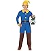 Amakando Straordinario Costume da Nano per Bambini - Blu-Marrone 10 - 12 Anni, 142 - 148 cm - Costume da Gnomo per Bambini - Un Highlight per Feste a Tema & Feste in Costume