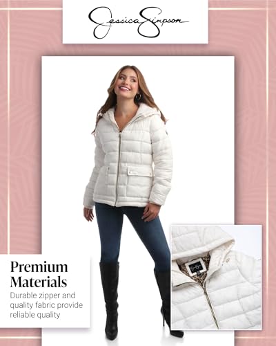 Jessica Simpson Women's Puffer Jacket - Full Zip Up Insulated Quilted Jackets for Women - Cozy Women Winter Coats (S-XL)3