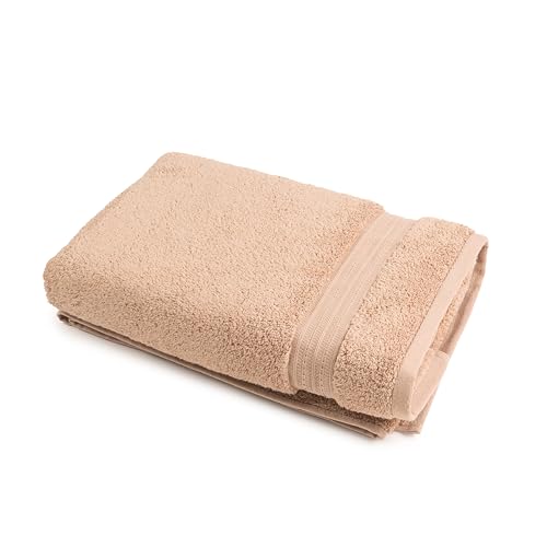 Image of Plushwave Bath Towel, 100% Cotton Zero Twist Yarn, 620 GSM Soft & Extra Absorbent Plush Towel for Bathroom & Shower, Beige