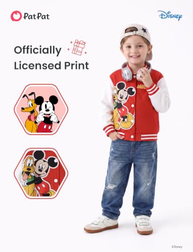 Image of Disney Marvel Bomber Jacket Spider Man Toy Story Cars Varsity Cardigan2-13Y | Officially Licensed Snap Button Coat,Fall Star Wars Graphic Cloth Top,Hulk Venom Stitch Mickey Lightning Mcqueen Kids Apparel