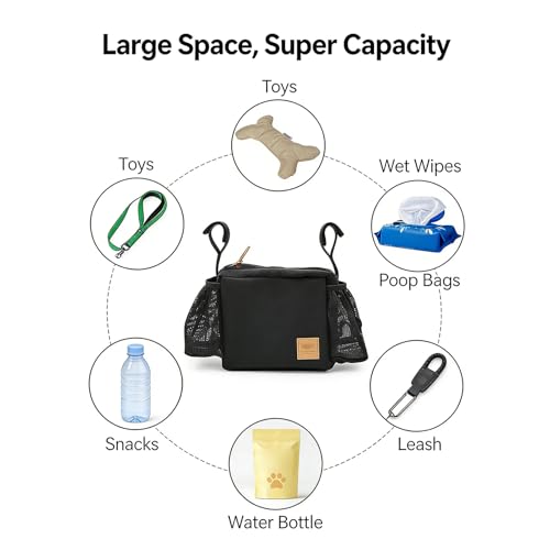 Cochecito de perro impermeable para camping y paseos cómodos al aire libre 5