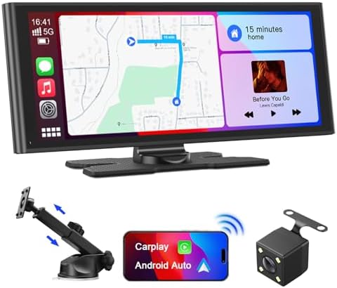 Avylet 9.26" Carplay Screen for Car, Portable Wireless Carplay Compatible with A-pple Carplay&Android Auto, OTA Upgrade, Backup Camera, Voice Control, GPS Navigation, Touch Screen for All Vehicles