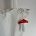 Knitted Handmade Crochet Cute Mushroom Keychain Key Ring Purse Pendant
