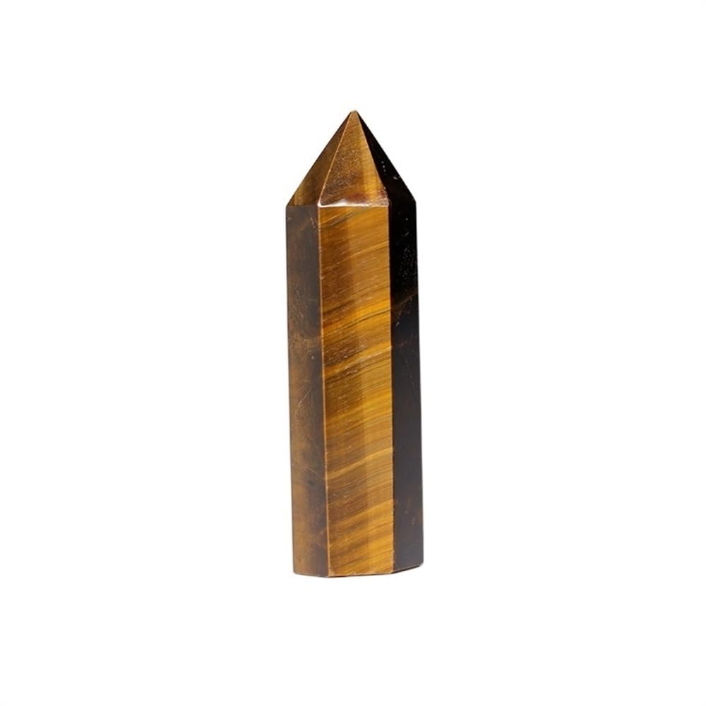 RVBLRDSE Tiger Eye Crystal Point Ornament Stick Craft Home Decor DIY Gift (Size : 70-80mm) Gemstone Stone