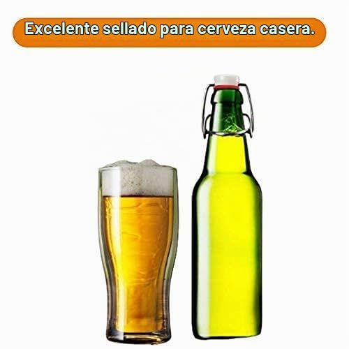 Miniatura 9 de 25 Piezas Juntas De Goma, Juntas De Silicona Arandelas Para Columpio Tapa Superior Botella Home Brew Cerveza Sellos Sellos De Botella De Soda Rojo
