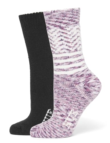 Image of HUE womens Crew Length Boot Socks, 2 Pair Pack