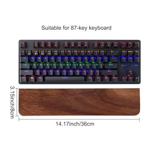 Repose-poignet en bois pour clavier mécanique ergonomique en noyer massif