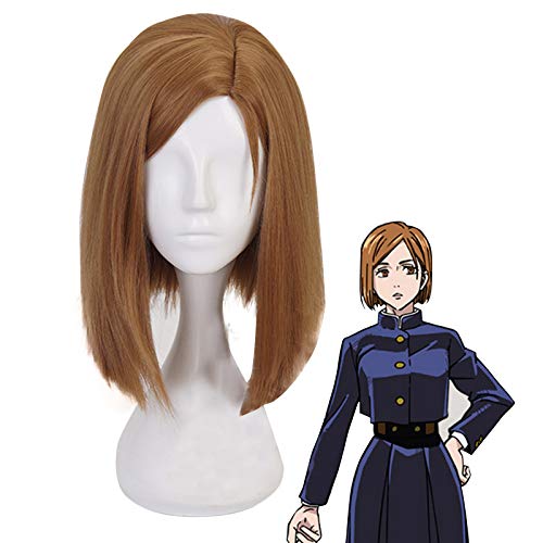 呪術廻戦 コスプレ ウィッグ コスチューム ウィッグネット付き cosplay wig かつら ハロウィン イベント クリスマス 仮装用 変装用 虎杖 悠仁 伏黒 めぐみ 狗巻棘 釘崎 野ばら 五条悟 (釘崎 野ばら)