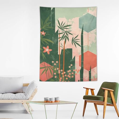 Tapisserie murale esthétique en tissu imprimé haute définition fleurs