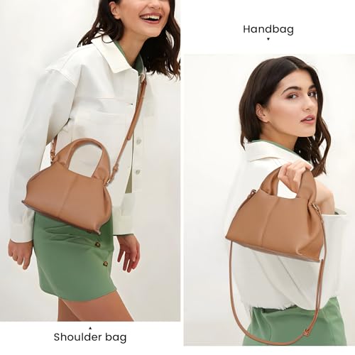 Image of Cloud Pouch Dumpling Clutch Purse Women Tote Shoulder Retro Crossbody Bag with Removable Strap