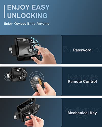 Ristow Rv Keyless Entry Door Lock Rl003-A, Waterproof & Shockproof Rv Door Lock 2 Key Fobs And Backlit Keypad 100% Metal Rv Door Lock With Install Tools For Travel Trailer Camper #TOP7