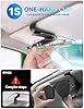 JOYROOM Sunglasses Holder for Car Visor, 2025 Upgrade Magnetic Glasses Car Holder, Universal Fits Leather Eyeglasses Clip Compatible with All Glasses, One-Handed Operation #3