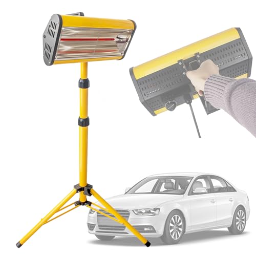 VNATWGOO Short Wave Infrared Paint Curing Lamp, for Car Body Repair, 1050W Paint Drying Lamp, Car Paint Curing Heater, with Adjustable Foldable Bracket,220V