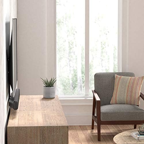 Amazon Basics  Universal soundbar TV mount, adjustable arms for mounting above or below television, black
