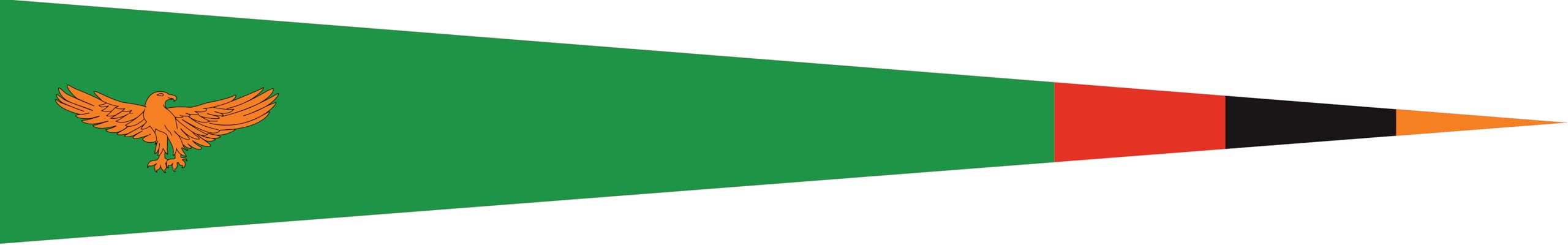 Fanion de Zambie grand drapeau de pays vert rouge noir orange 500 x 300 cm
