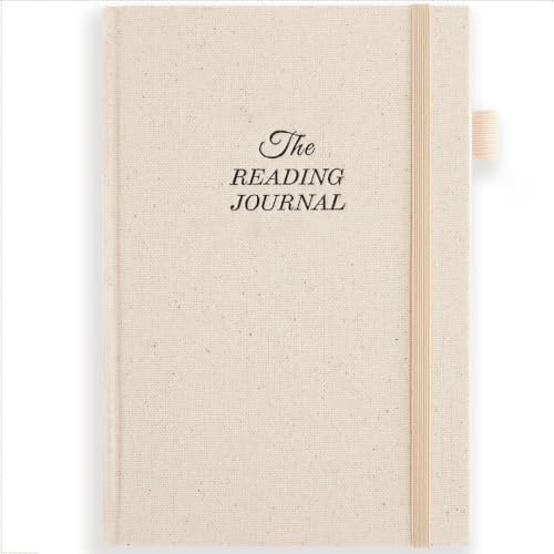 JUBTIC Reading Journal & Review Log A5 Beige 75 Books with Prompts.