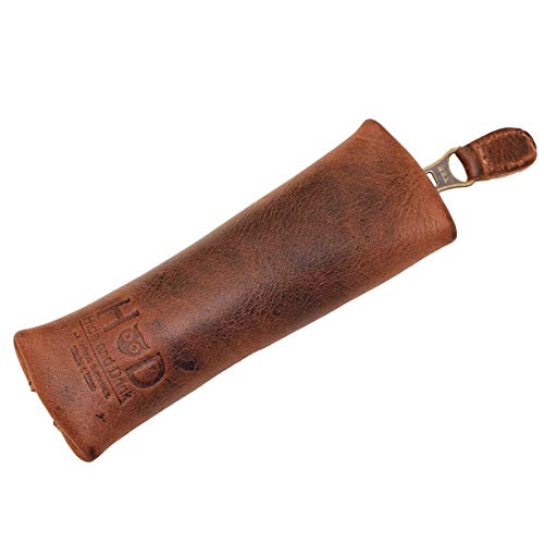 Hide & Drink, Long Coin Case, Cash Holder, Rustic Case for Pennies, Vintage Zippered Pouch, Travel Accessory, Full Grain Leather, Handmade, Bourbon Brown4