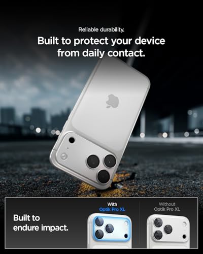 Image of Spigen Glas.tR EZ Fit Optik Pro XL Tempered Glass Camera Lens Protector for iPhone 17 Pro Max - Silver [1 Pack]