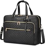 Taygeer 17 Sacs d'ordinateur portable de pouce pour femmes, grand sac à dos de mallette convertible avec USB Port, Sacs en cuir imperméable, Sac à main pour ordinateur de bureau, Noir 3 en 1 Porte-monnaie imperméable, grande capacité, avec étrier Str