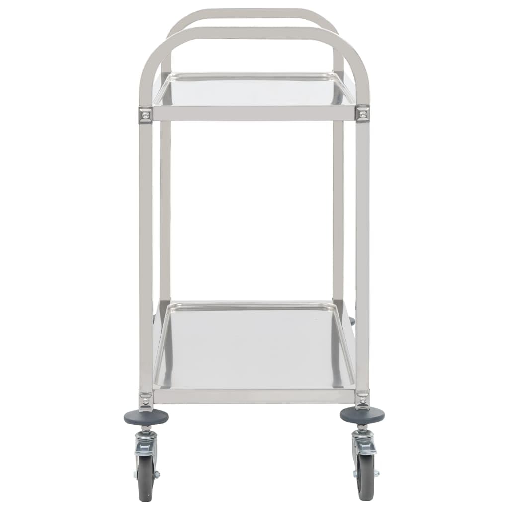 Generico Carrello da Cucina a 2 Livelli 95x45x83,5 cm in Acciaio Inox,Carrelli e Isole,Carrelli da cucina-50913