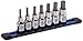 7Pc 3/8" Drive Chrome Hex Bit Socket Rail - Metric
