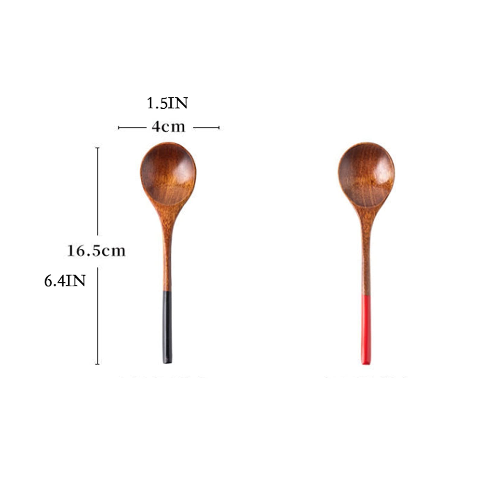 Cucharas de Café, Té 4 piezas creativa estilo japonés cuchara de madera cucharaditas hechas a mano madera helado cucharas de té pequeño agitación espirante espresso mezclando cucharas Cuchara para Coc
