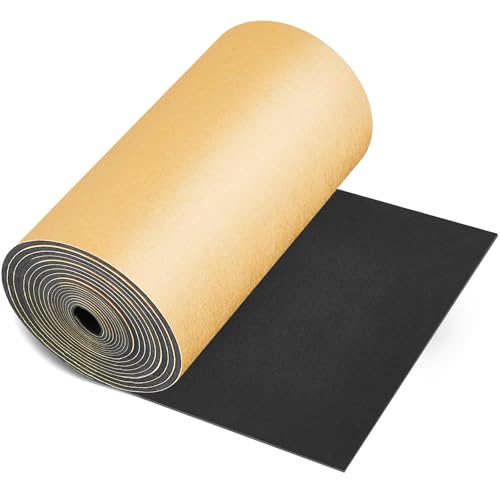 Image of Pangda 1 Piece 157 x 12 x 1 /8 Inch Extra Large Marine Foam Roll Closed Cell Rubber with Adhesive Insulation Sheets Lightweight Single Sided Tape Water Weather Resistant for Craft