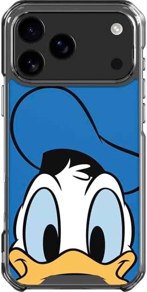 Skinit Clear Phone Case Compatible with iPhone 17 Pro Max - Officially Licensed Disney Friends Donald Duck Up Close Design