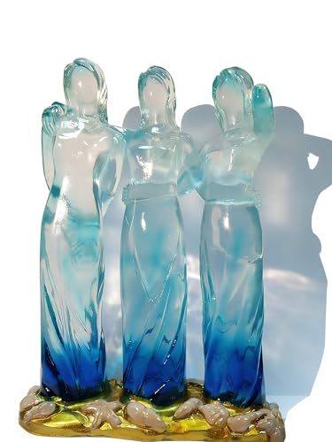 Figurilla Tres Hermanas de Vidrio de Mar, 5 pulgadas miniatura 3