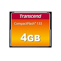 Transcend CFCard 4GB 133x, TS4GCF133, Schwarz