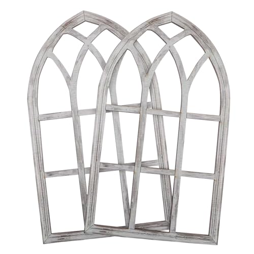 Marcos de ventana falsos de madera rústicos decorativos para pared