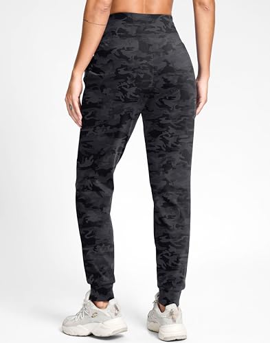Image of G Gradual Women's Fleece Lined Joggers with Zipper Pocket Water Resistant Running Hiking Pants Winter Warm Thermal Sweatpants