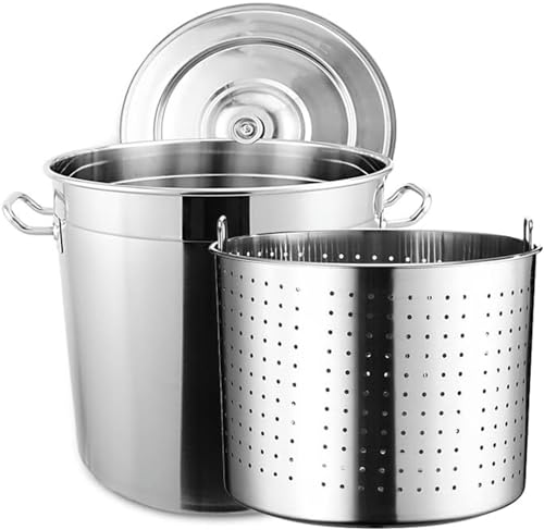 Ollas de acero inoxidable de alta resistencia para mariscadas y catering de 27 a 63 QT