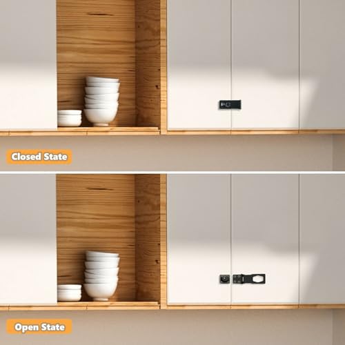 Alise Keyed Hasp Lock,4 Inch Safety Packlock Clasp Hasps Latch,Black Door Hinge Lock with Keys Keyed Locking Hasps for Cabinet,Closet,Drawer, Barn,Fence,Garage Doors - Image 4