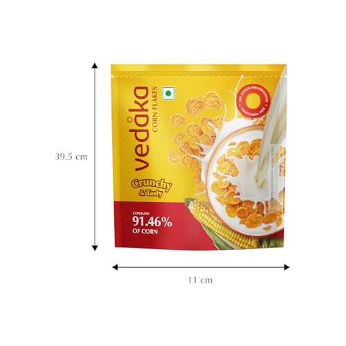 Image of Amazon Brand - Vedaka Corn Flakes 1.2Kg | Super Saver Pack | Contains 91.46% Of Corn |Crispy | Classic Breakfast Favorite | No Added Preservatives