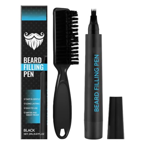 Lápiz Rellenador de Barba | Color Natural Perfilador Moldeador Bigote | Lápiz Rellenador para Barba de Hombre | Para Maquillaje, Cosméticos, Barbero, Bigote, Uso Diario y Cejas