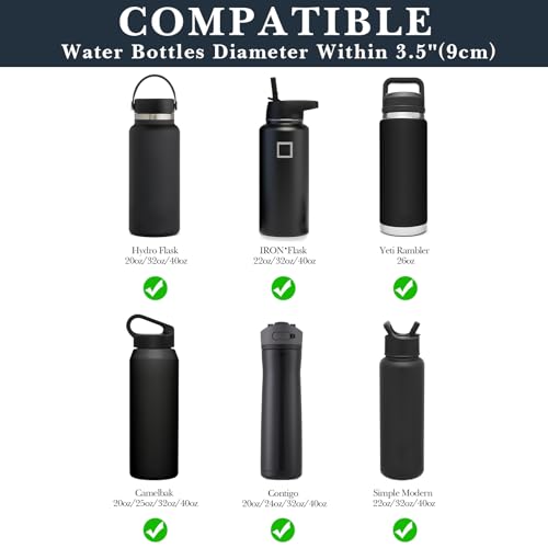 Linkidea Water Bottle Carrier Compatible with YETI Rambler Bottle 18oz/26oz, Owala FreeSip 24oz - Image 4