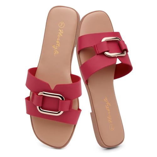 Herstyle Women’s Flat Sandals 2025 – Square Open...