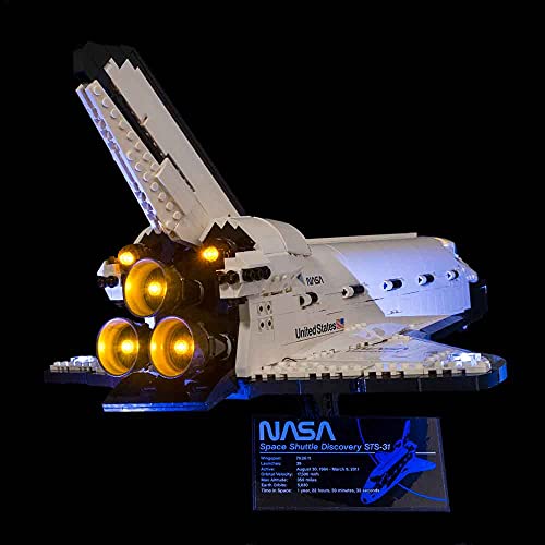 Light My Bricks - Blitzbausatz Entwickelt für Lego NASA Space Shuttle Discovery (Modellnummer 10283) Mehrfarbig – Bild 7